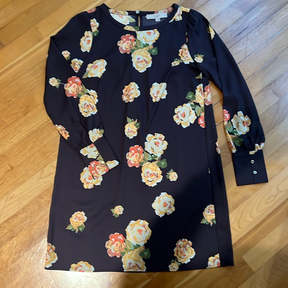 Ann Taylor LOFT floral shift dress.